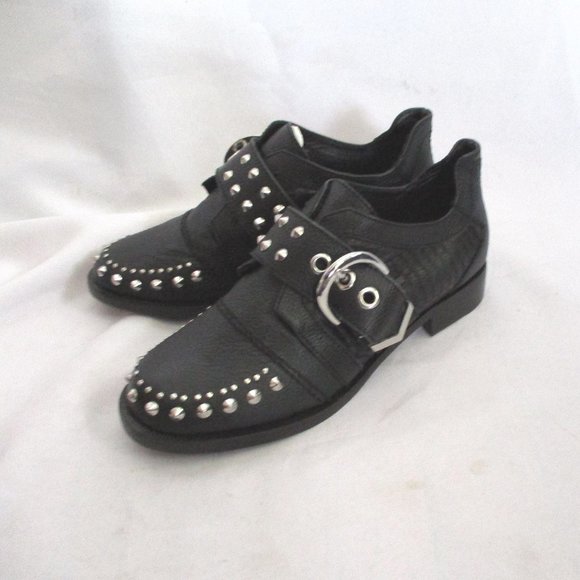 NEW ZADIG & VOLTAIRE SPIKE FLAT SHOE Buckle Oxford - Picture 1 of 7